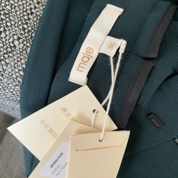 Maje dark green suit pants - Picture 2 of 6